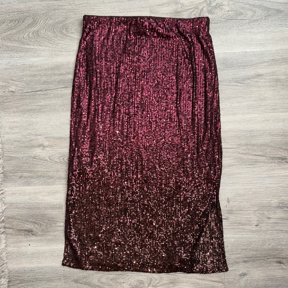cable & gauge sequin skirt
